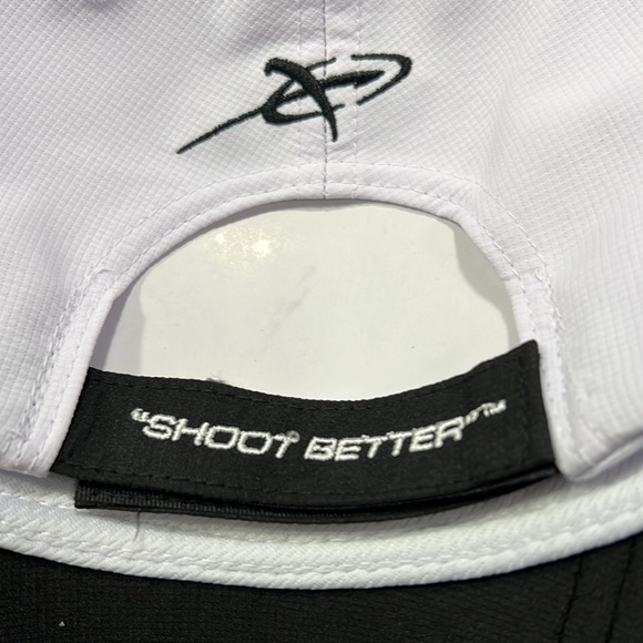 Carbon fiber hat Velcro  adjustments white n black brand new - Picture 2 of 4